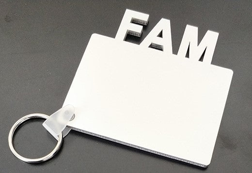 10 pc BLANK "FAM" Keychain Bundle